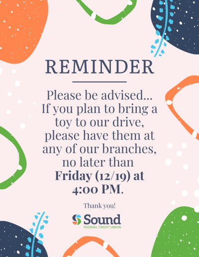 Toy Drive Reminder
